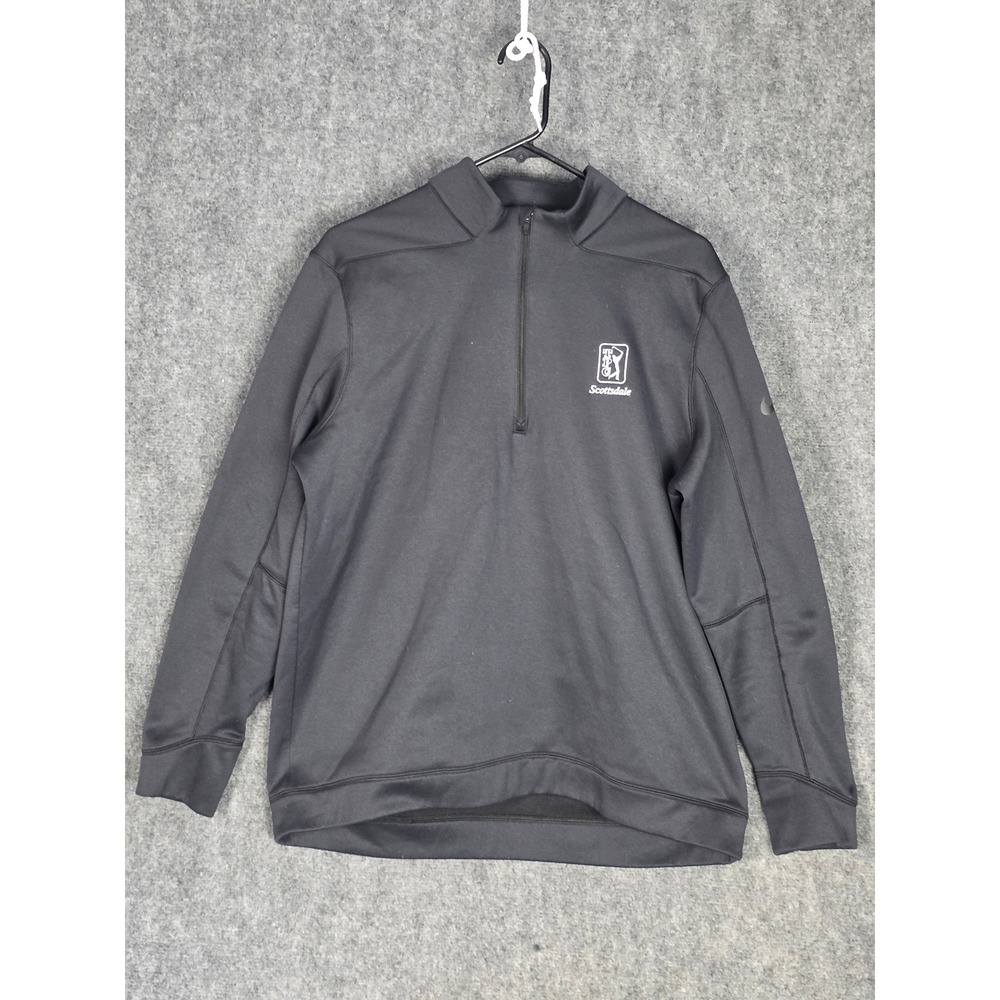 Nike Golf PGA Scottsdale Pullover Mens L Black 1/4‎ Zip Long Sleeve Athleisure